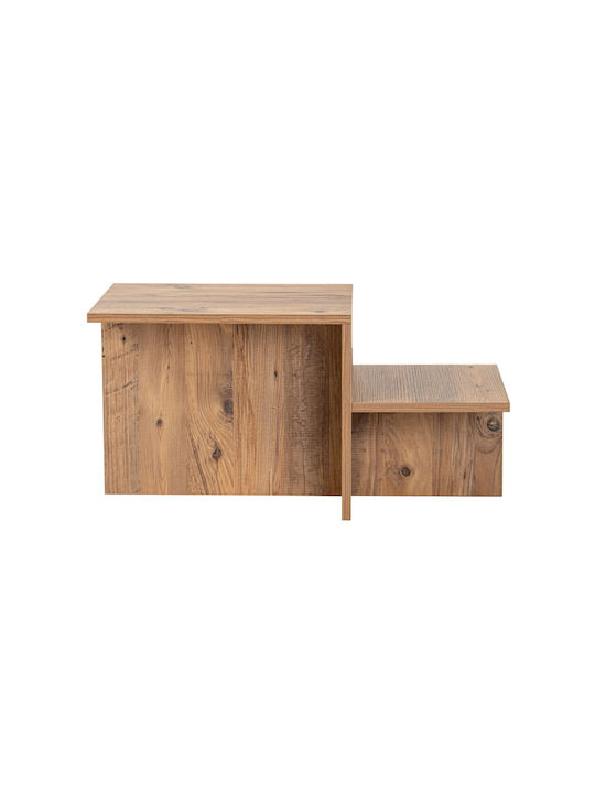 Rectangular Central Coffee Table Harmony Wooden Pine M80xL40xH40cm