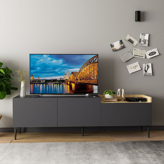 Hanah Home TV Stand Anthracite M160xD37xH48cm