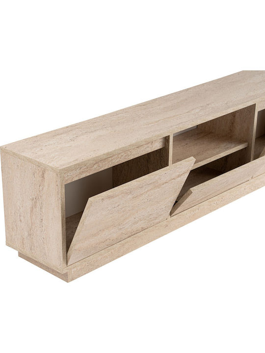 Έπιπλο Τηλεόρασης Vanguard Travertine Beige Μ160xΠ29.5xΥ42cm
