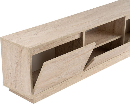 Έπιπλο Τηλεόρασης Vanguard Travertine Beige Μ160xΠ29.5xΥ42cm