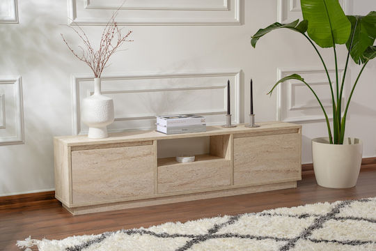 Έπιπλο Τηλεόρασης Vanguard Travertine Beige Μ160xΠ29.5xΥ42cm