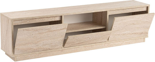 Έπιπλο Τηλεόρασης Vanguard Travertine Beige Μ160xΠ29.5xΥ42cm