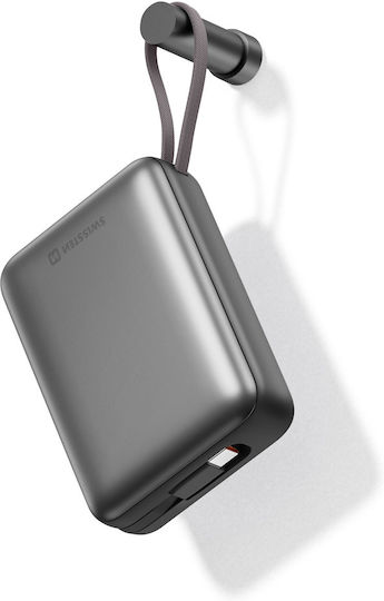 Swissten Space Power Bank 20000mAh 22.5W με Θύρα USB-A και Θύρα USB-C Power Delivery Ασημί