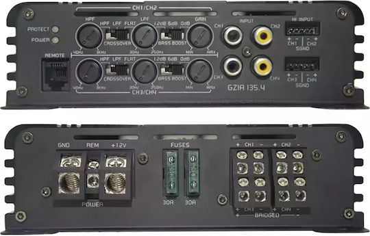 Amplificator cu patru canale Ground Zero Gzia 135.4 4x140w RMS