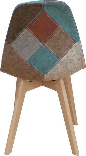 Καρέκλες Τραπεζαρίας Palmyra Plus 47x50x82εκ. 4τμχ Patchwork Καρέκλες Τραπεζαρίας Palmyra Plus 47x50x82εκ. 4τμχ Patchwork