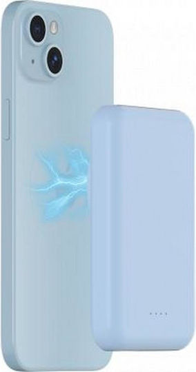 BigBen Connected MagSafe Power Bank 5000mAh 10W με Θύρα USB-A και Θύρα USB-C Μπλε