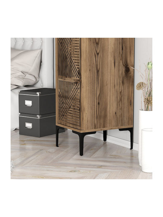 Single Door Wardrobe Kumsal Walnut 40x47.5x201.4cm
