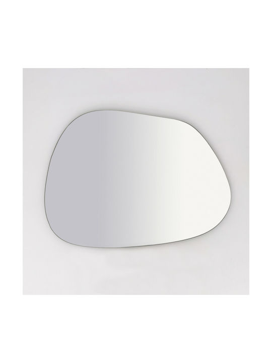 Aberto Design Amorphous Като Огледало за Стена с Бял Дърво Рамка 90x70см 1бр