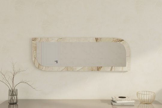 Arni Wandspiegel 116sam1210 40x2,2x120cm Marmor-Effekt Beige Hanah Home MDF