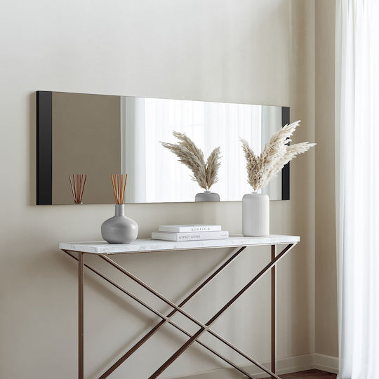 Aberto Design Basic Wandspiegel Ganzkörper mit Schwarz Hölzernes Rahmen 120x40cm 1Stück