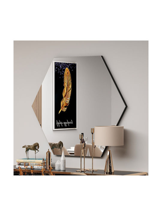 Зео стеннo огледало 116sam1121 70x2.2x60см черно Hanah Home MDF