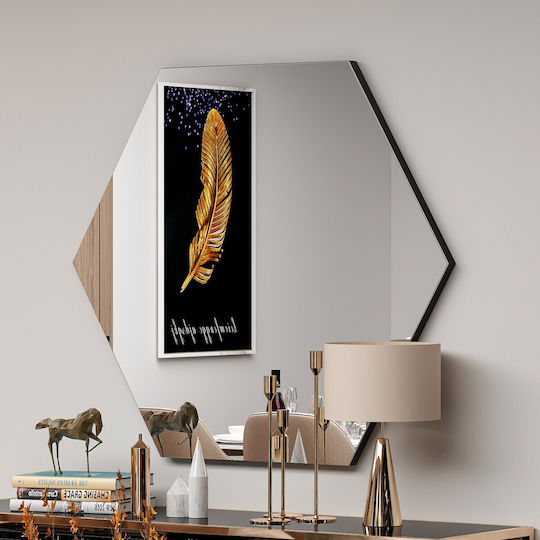 Zeo Wall Mirror 116sam1121 70x2.2x60cm Black Hanah Home MDF