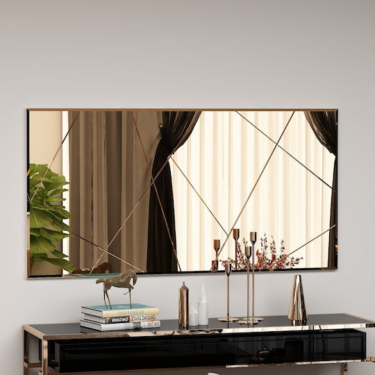 Καθρέπτης Τοίχου Orezo 116sam1166 60x2,2x120cm Bronze Hanah Home Mdf