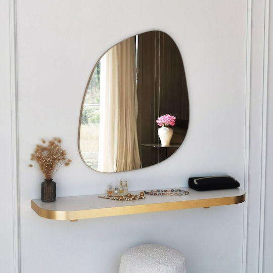 Aberto Design Soho Oglindă de Perete cu Galben Ramă din Plastic 75x58cm 1buc