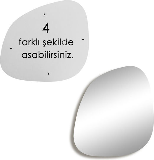 Aberto Design Soho Oglindă de Perete cu Galben Ramă din Plastic 75x58cm 1buc