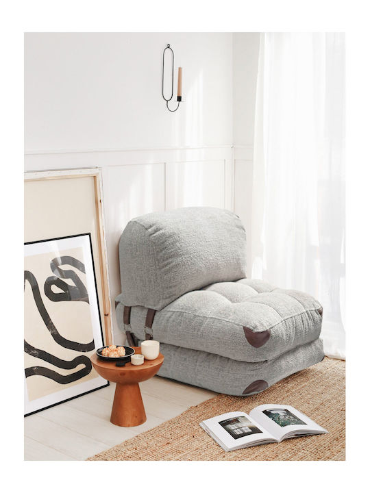 Vielseitiger Sitzsack Pouf Grau 60x80x70cm