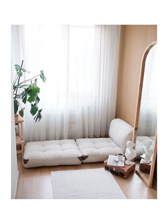 Multifunctional Bean Bag Chair Cream 60x80x70cm