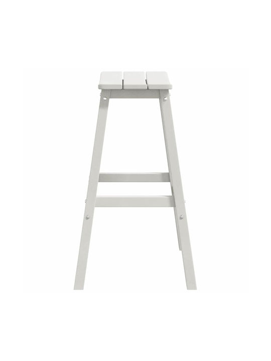 Hölzernes Hocker für Bar Für den Außenbereich White 2Stück 43x52x73.5cm