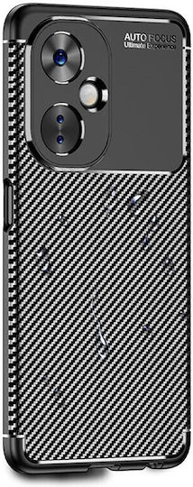 Carbon Fiber Back Cover Σιλικόνης Μαύρο (OnePlus Nord CE 3)