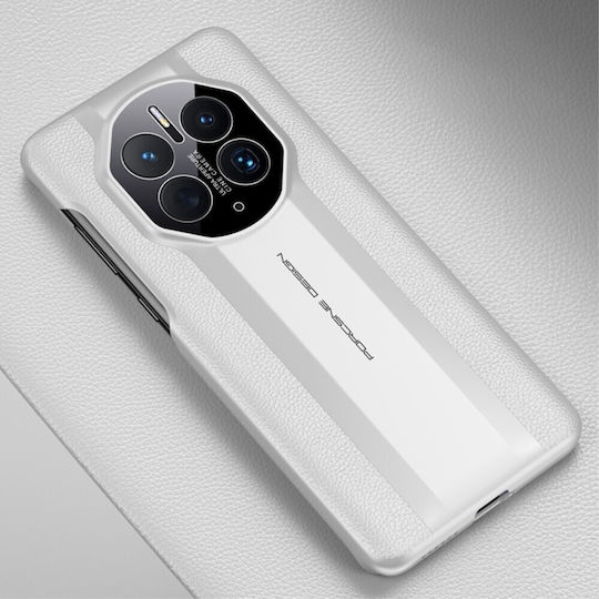 Texture Series Back Cover Δερμάτινο / Σιλικόνης Λευκό (Huawei Mate 50 Pro)