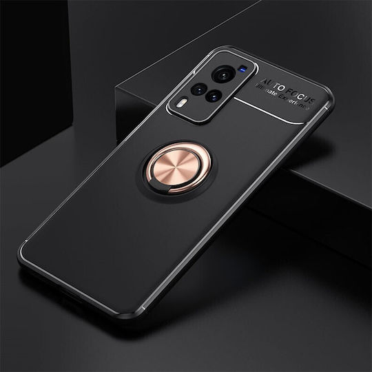 Solid Color Umschlag Rückseite Silikon Schwarz (Vivo X60 Pro 5G)