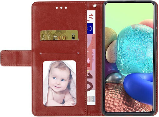 Stitching Horizontal Wallet Piele artificială Maro (Vivo V21 5G)