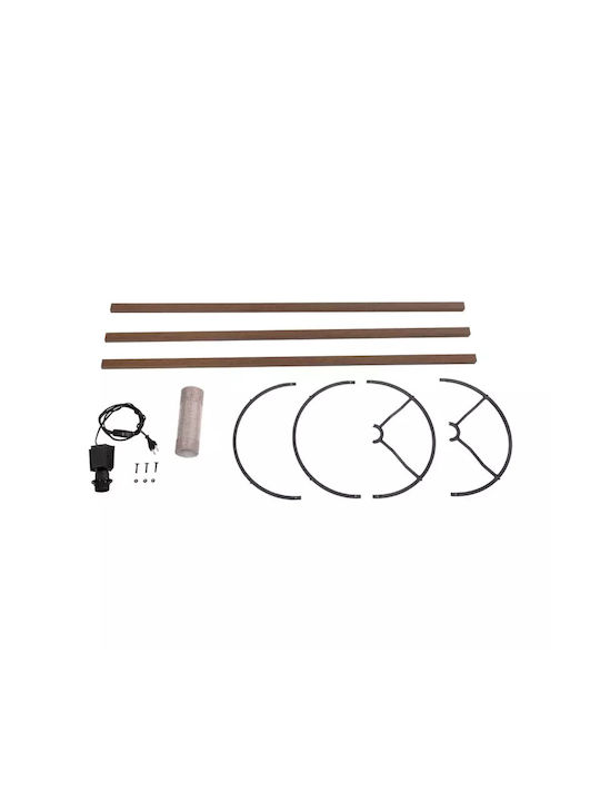 GloboStar Saga Floor Lamp H140xW38cm. with Socket for Bulb E27 Rose Gold