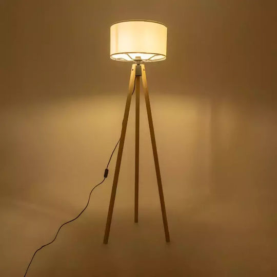 GloboStar Saga Stehleuchte H140xB38cm. mit Fassung für Lampe E27 Beige