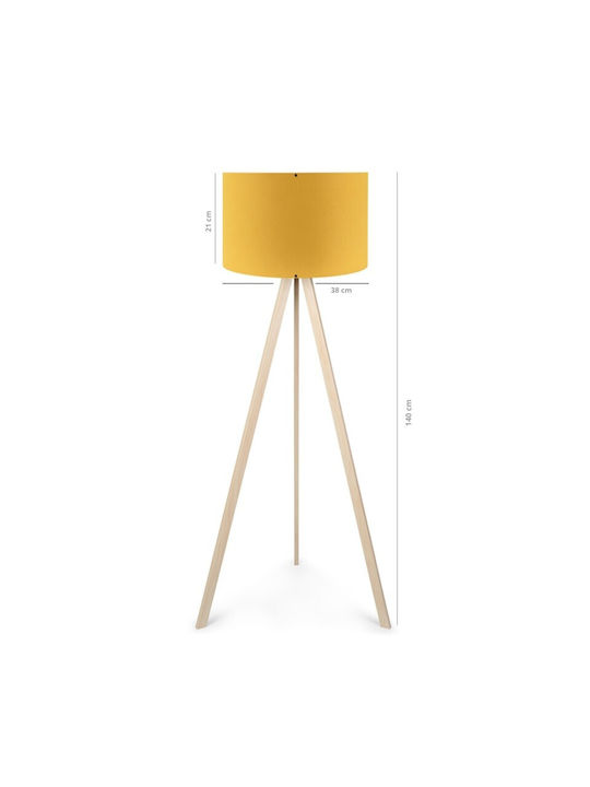 GloboStar Saga Floor Lamp H140xW38cm. with Socket for Bulb E27 Beige
