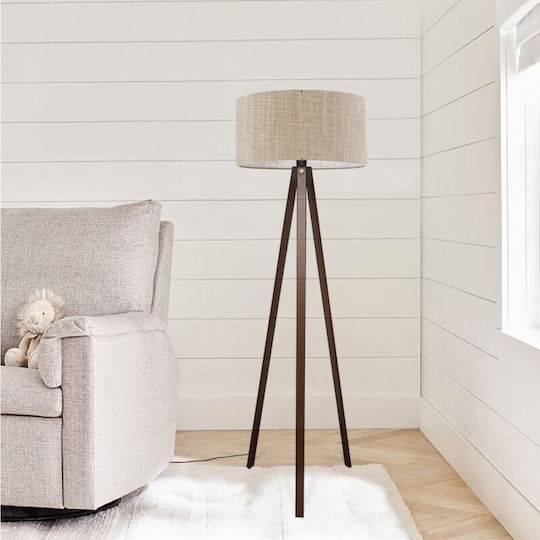 GloboStar Saga Stehleuchte H140xB38cm. mit Fassung für Lampe E27 Beige