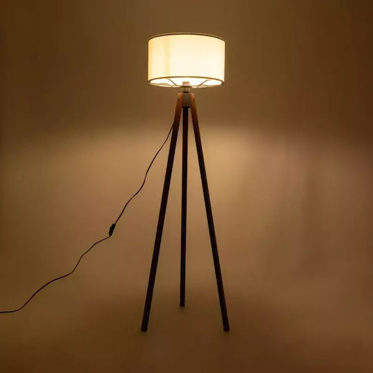 GloboStar Saga Stehleuchte H140xB38cm. mit Fassung für Lampe E27 Beige