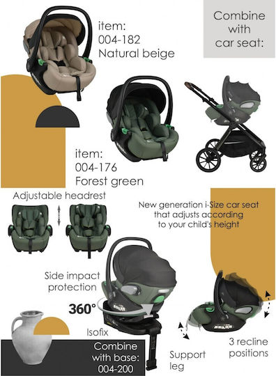 Bebe Stars Mythos Verstellbar 2 in 1 Baby Kinderwagen Geeignet für Neugeborene Beige