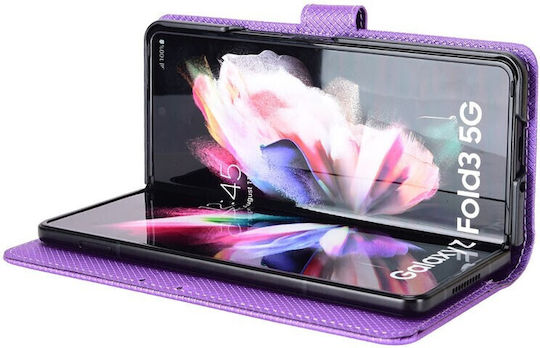 Портмоне Изкуствена кожа Лилав (Galaxy Z Fold 3)