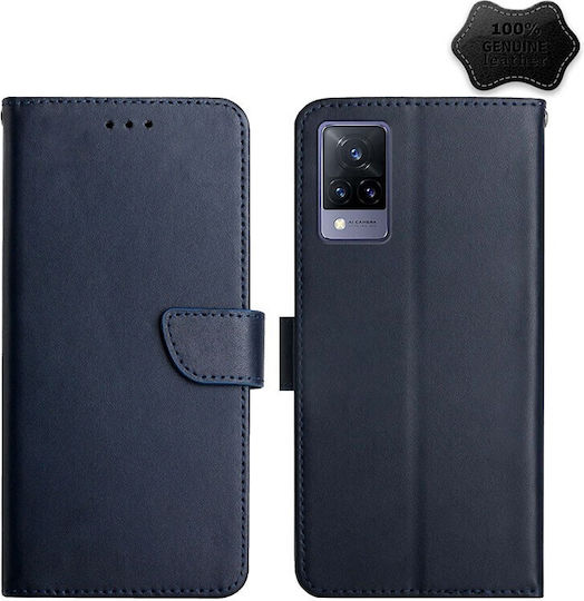 Genuine Wallet Leather Blue (Vivo V21 5G)
