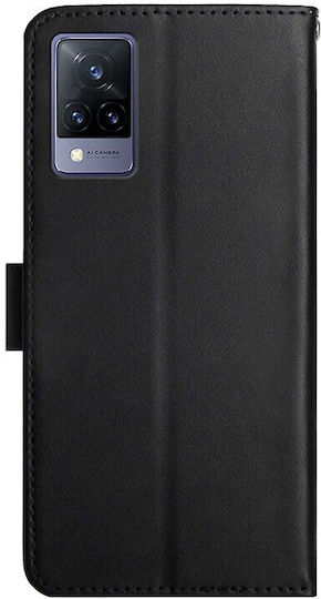 Genuine Brieftasche Leder Schwarz (Vivo V21 5G)