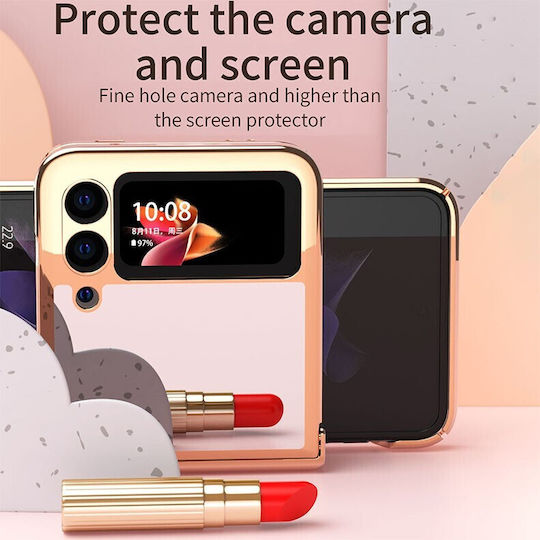 Electroplating Mirror Hinge Back Cover Plastic Rose Gold (Galaxy Z Flip3)