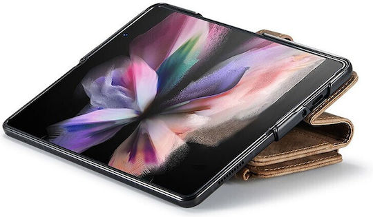 Multifunctional Horizontal Wallet Δερματίνης Καφέ (Galaxy Z Fold 3)