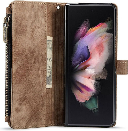 Multifunctional Horizontal Wallet Δερματίνης Καφέ (Galaxy Z Fold 3)