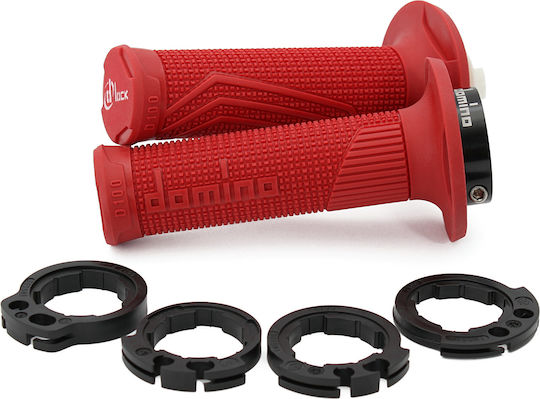 Motorradlenker und Lenkergewichte Zwillingssatz Mx D100 D-lock Rote Lock-On Griffe D10046c4200a9-0 Domino