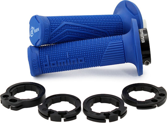 Дръжки Комплект Mx D100 D-lock Сини Lock On Grips D10046c4800a9-0 Domino
