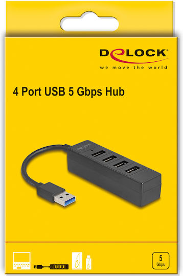 DeLock Hub 4 Θυρών USB 3.0 με σύνδεση USB-A