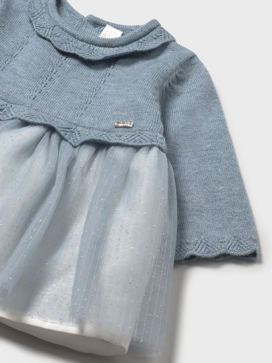 Children's Dress Long Sleeve Tulle Gray