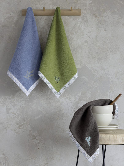 Nima Tarragon Handtuch aus 100% Baumwolle in Braun Farbe 40x40cm