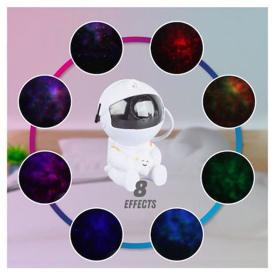 GSC LED Детска Лампа Проектор с Проекция на Звезди Бял
