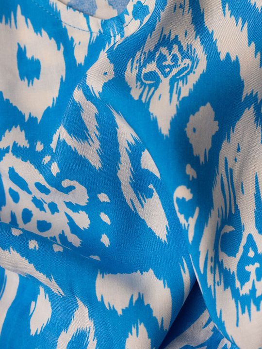 Women's Blouse Cotton Sleeveless Sky Blue