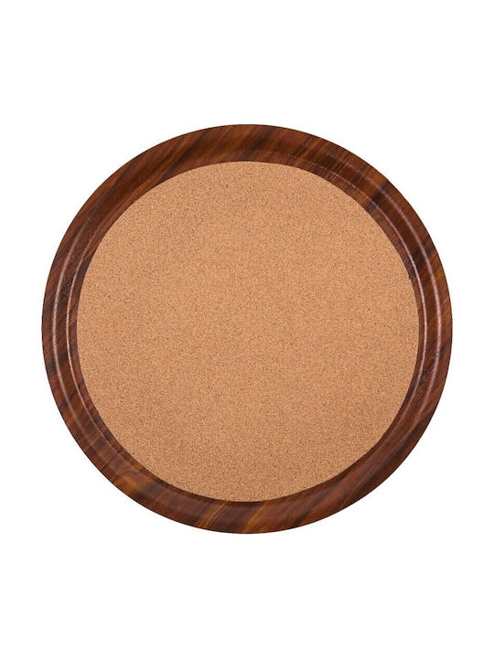 GTSA Wooden Round Serving Tray Non-slip with Lid in Black Color 43x43cm 174-4300 1pcs