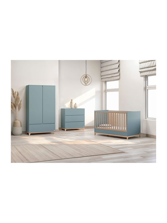 Zoom Baby Dresser with 3 Drawers Blue 94x50x92cm