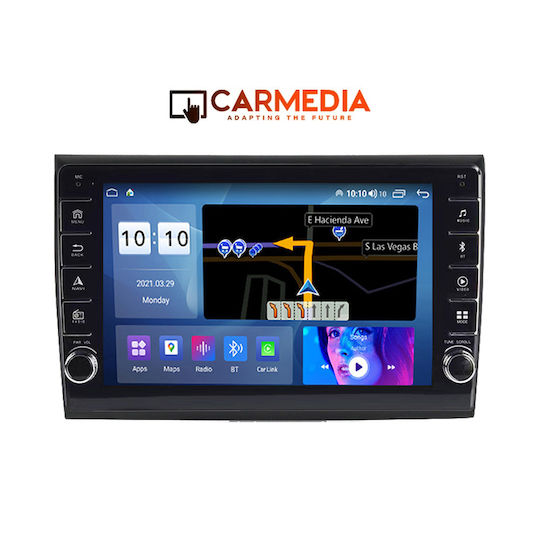 Carmedia Ηχοσύστημα Αυτοκινήτου για Fiat Bravo 2007 (Bluetooth/USB/WiFi/GPS/Apple-Carplay/Android-Auto) με Οθόνη Αφής 9"