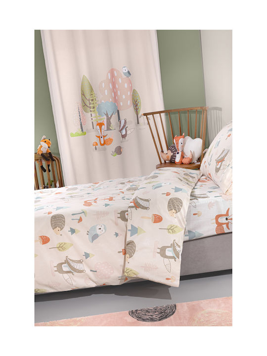 Saint Clair Kids Grommet Top Curtain Timber Pudra 160x240cm