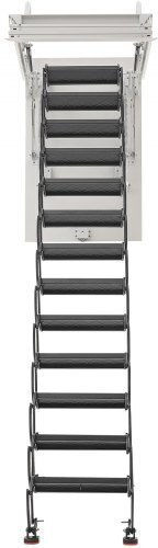 Vevor Steel Attic Ladder Ceiling-mounted Attic Stairs 10.5 11 Ft Ceilings